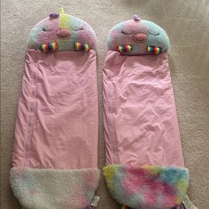 Pink Unicorn happy napper Sleeping Bags